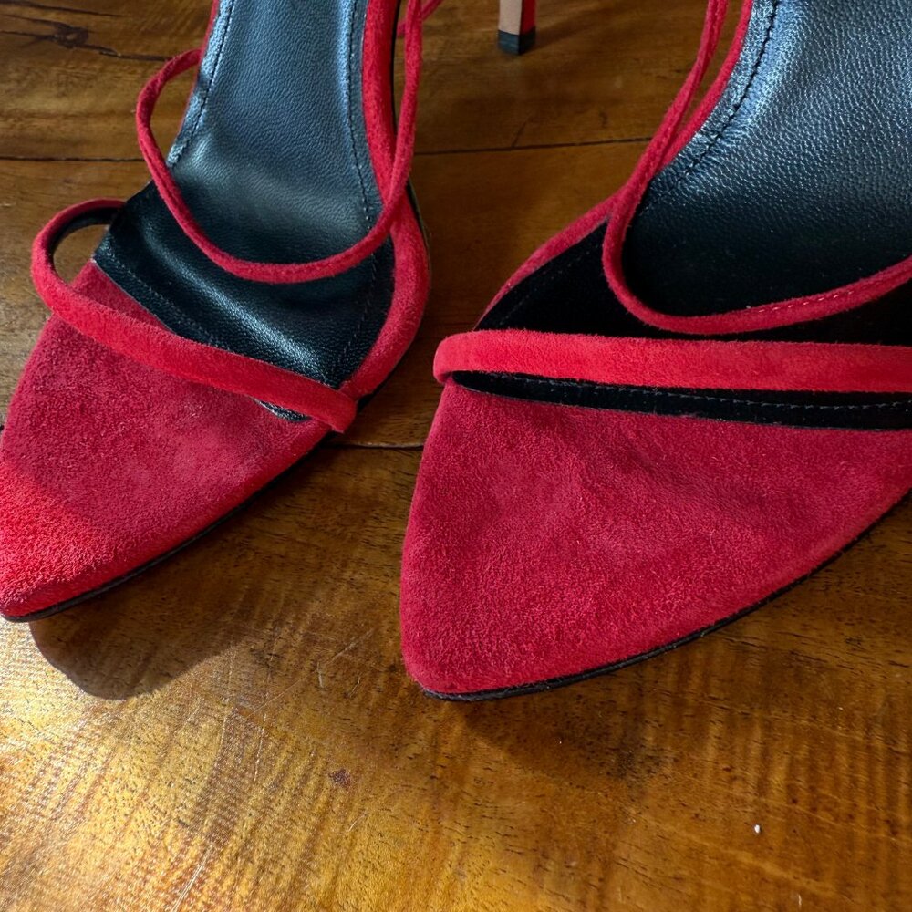 IRO Paris Fixa Pumps – Red Suede Lace-Up Heels (New in Box, Size 36 EU) - Picture 9 of 15